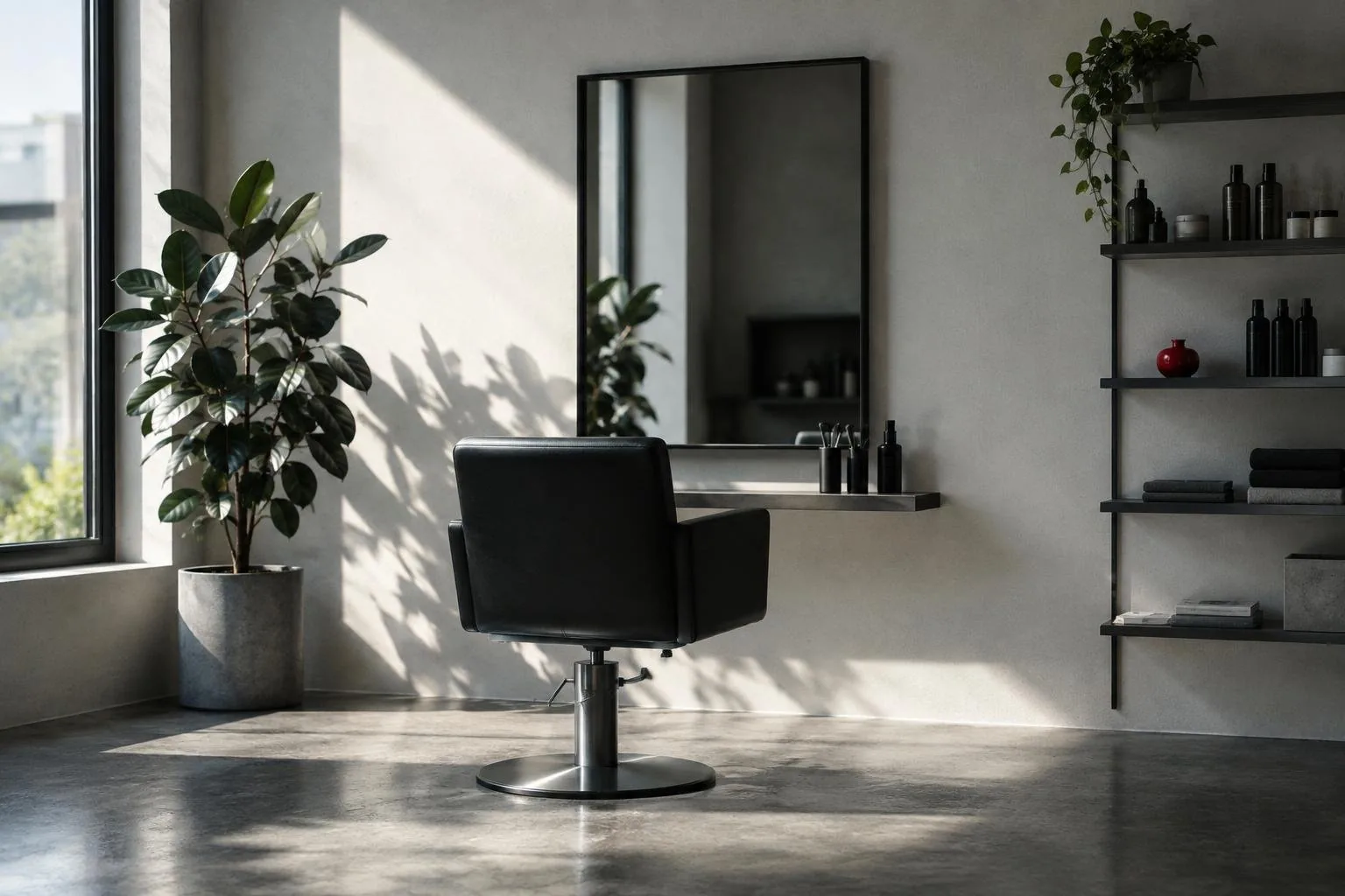 A single-chair independent salon